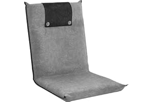 bonVIVO Chaise Longue - Sedia Pieghevole con Schienale per Pavimento - Cuscino da Terra Richiudibile - Sdraio Mare, Yoga, Gaming, Meditazione, Lettura