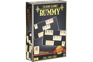 Merchant Ambassador Classic Board game Rummy Premium with gold foil on box ! 106 Melamine Rummy Pieces! Multi Color! Age 6 & Above! Girls and Boys