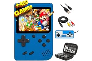 SVP FORMATS "EL SABOR DE LA COMODIDAD" Console di gioco portatile, Console di gioco retrò con 400 giochi classici FC, Mini Console Retro, Console di gioco portatile, Supporto connessione - Gioco SVP (Blu)