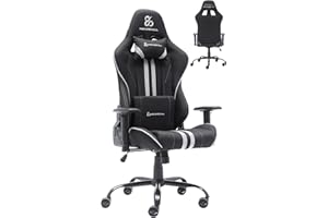 NEWSKILL KitsuneV2 - Silla Gaming ergonómica, Respaldo reclinable 180 Grados, reposabrazos 2D Ajustables, Cojines Lumbar y Cervical, Ruedas XL silenciosas, Tela Transpirable, Color Gris