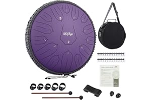 LeSage Steel Drums for Adults 13 Inch 15 Note for Outside Zen Sound Healing Instruments Chakra Yoga Metal Hand Rain Drum Meditation