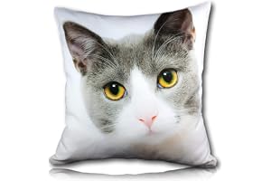 Personalised Cushion Cover Printed Photo Gift Custom Made Large Print (16" x 16") (40cm x 40cm) Printed Picture Pet, Dog, Cat