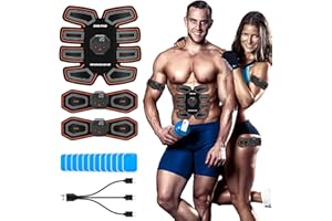 Deenor ABS Trainer Muscle Stimulator, EMS Muscle Stimulator, Electric Abdominal Muscle Toner, 10 Modes & 20 Intensities For Abdominal/Arm/Leg/Hip Training