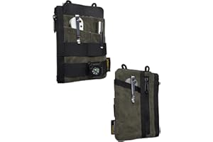 ‎VIPERADE VIPERADE VE18N-OW Woskowane Płótno 6 Kieszeni EDC Pouch, Wielofunkcyjna Torba EDC Organizer dla Mężczyzn, Mały Kieszonkowy Organizer na Narzędzia EDC na Monety, Nóż, Latarkę, Multitool (Zielony)