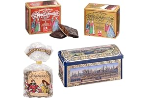 ‎SCHMIDT Lebkuchen Schmidt Blechtruhe Gefüllt mit Schoko-Lebkuchen, Elisenschnitten & Schokolierten Elisen 625g Original Nürnberger Geschenkset zu Weihnachten
