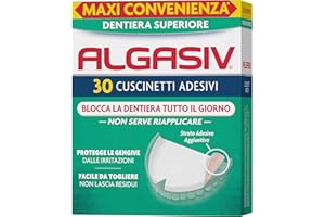Algasiv Cuscinetti Adesivi Per Dentiera Superiore, Dura Tutto Il Giorno, Tenuta 20 Volte Più Forte, 30 Pezzi