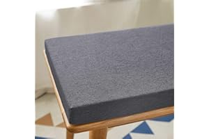 Waigg Kii Garden Bench Cushion 100/120/150cm,non-slip Bench Cushions 2 3 Seater,Indoor Outdoor Bench Seat Cushion for Dining Home Swing (Dark grey,80X40X5CM)