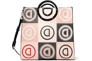 Desigual Merlo - Borsa da donna con logo Bols_Logo, Beige (Beige), 17.6x31.8x33 cm (B x H x T)