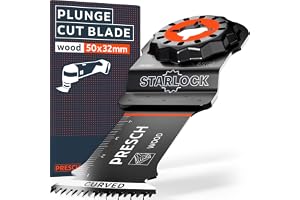 Presch Multiverktyg Sågblad trä 50x32mm - Starlock-sågblad för verktygsfritt byte - Rena, exakta resultat tack vare japansk t
