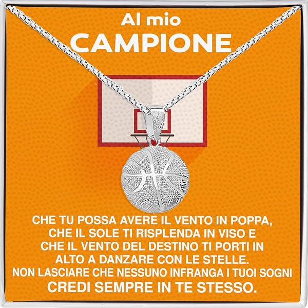 Engravable Name and Number Basketball Pendant in Sterling Silver (1 Line & Number