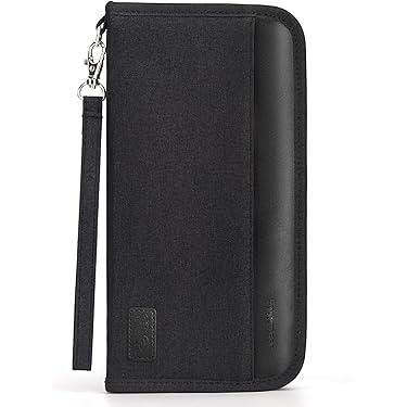 Portafoglio In Pelle Per Documenti D'Identità 188C Nero - Portadocumenti Da Viaggio - Foto 7