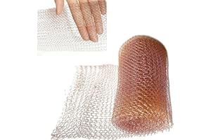 MIFULL 6mx12.7cm Anti-snail Copper Wire Mesh, Anti Snail Fence Copper Net, Snail Repellent Double-layer Knitted Copper Mesh, Pure Copper Wire Mesh Tape, Copper Mesh Roll for Insect Rodent Proofing (1Pc)