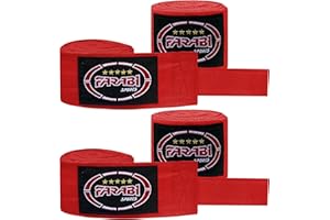 Farabi Sports Bambini bendaggi Boxe 2,5 Metri di Lunghezza fascie da Boxe - Fascette Boxe con Coppia per MMA, Muay Thai, Allenamento, Kickboxing e Sport da Combattimento