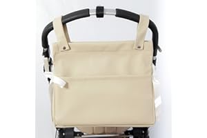 Danielstore Bolso Carro Bebe Organizador Bebé Bolso Maternidad para colgar al Carro con Dos Asas Cortas Talega Polipiel Carrito Bebe (Camel)