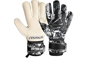 Reusch Attrakt Freegel Gold Evolution Cut Unisex rękawice bramkarskie ze szwem zewnętrznym i złotą powłoką, odpowiednie do wszystkich powierzchni boiska, czarno-białe, 8,5