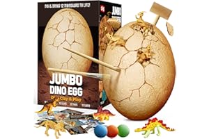 DR. DAZ Dr.Daz - Pate a Modeler Oeufs de Dinosaure Kit de Fouille ，fouilles archéologiques jouet dinosaure, Jouets de loisirs créatifs pour enfants bricolage，Enfants de 6 ans et plus