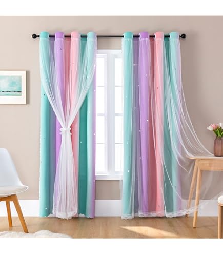 Lot de 2 pinces à rideaux en corde - Motif ours de dessin animé - Embrasse de rideau - Anneaux pour décoration de chambre d'enfant (lion