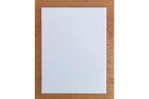 GOYAPRINT Metacrilato Blanco Opal 3 mm Plancha Acrílico Lámina de Plástico Rígido Blanco (1 ud 21x29,7 cm)