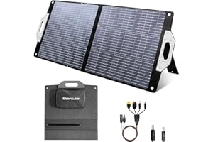 STORCUBE Solarpanel Faltbar 100W - Solarmodule Solarladegerät für Tragbare Powerstation Solargenerator mit MC-4 Ausgang, Wasserdichtkeit IP67 für Camping Wandern Wohnwagen