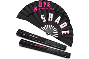 Amyhill Rave Fan 2 Packs Large Folding Hand Fan Festival Fan Bamboo Chinese Iconic Fan with Voice for Men and Women Party Performance, Dance, Decorations, Gift, 13 Inch (Modern Style)