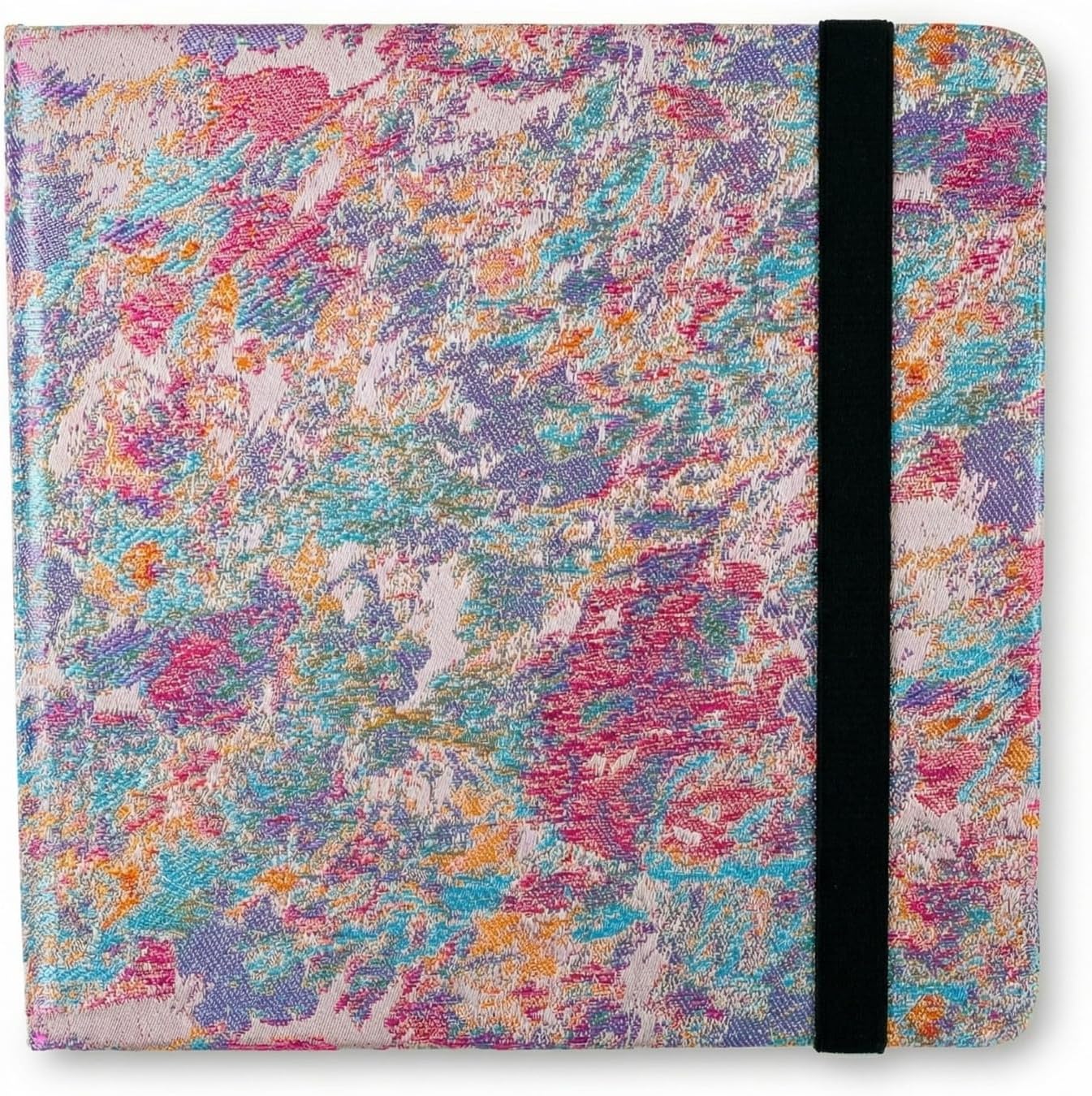 Diario de Acuarela, 300 g/m² 24 Hojas Algodón Cuaderno Acuarela de Doble Cara con Bolsillo Interior de Papel,Banda Elástica,16x16cm, Cuadernos de Papel de acuarela para Tinta Acrílico,Morado