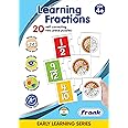 Frank Learning Fractions Puzzle – 40 Pieces, 20 Self-Correcting 2-Piece Puzzles, Early Learner Educational Jigsaw Puzzle Pair Set with Images | Ages 4 & Above | Educational Toys and Games