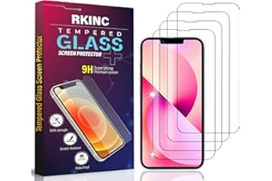 RKINC Ochraniacz ekranu [4 Paq] do iPhone'a 14 Pro 6.1-Inch, folia ze szkła hartowanego, 0,33 mm [dożywotnia ] [Anti-scratch] [Anti-break] [Bez pęcherzyków]