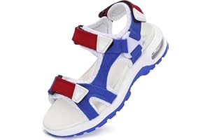 VISIONREAST Kids Sandals Boys Sports Outdoor Sandal Athletic Air Cushion Beach Shoes Hook and Loop Summer Footwear for Holidays, Walking, Camping, Travelling