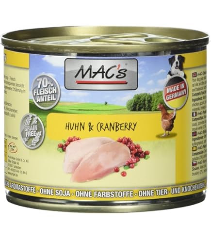 Mac's Cat Feinschmecker Nassfutter 12x200g – Getreidefrei, 6 Sorten Mix, Made In Germany