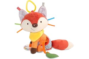 Skip Hop Peluche Renard d'Activités avec Anneau de Dentition - Jouet d'Éveil Naissance Bébé Interactif - Jeu Multisensoriel + Hochets - Stimule Dentition & Motricité - Facile à Tenir en Main