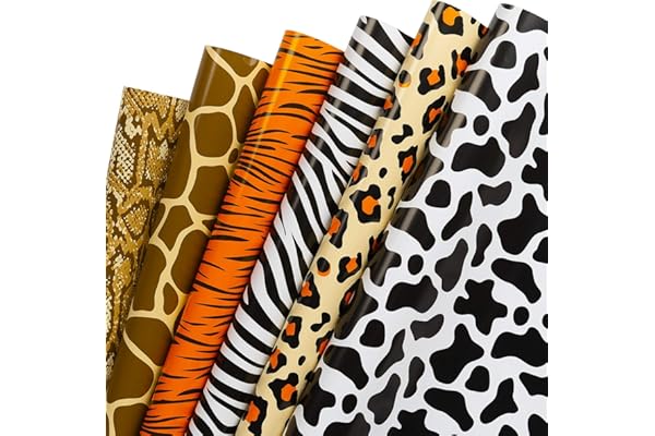 RUSPEPA Hojas De Papel De Regalo - Pintas De Animales Para Cumpleaños, Vacaciones, Fiesta, Baby Shower - 1 Rollo Contiene 6 Hojas - 44.5 X 76 cm Por Hoja