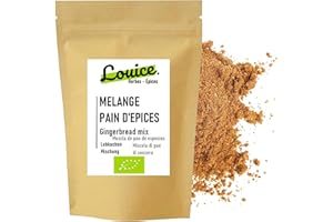 LOUICE Mélange Pain d'épices Bio - Délice Gourmand pour une Pause Douceur - Sachet Fraîcheur - Assaisonnement Sain pour un Plaisir du Pain d'Épices à Chaque Bouchée (200)