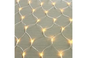 ‎GRESONIC Gresonic 100/160/240/320er LED Lichternetz Lichtervorhang Lichterkette Warmweiß Deko Leuchte Innen und Außen Weihnachten Hochzeit mit Stecker (160LED, Dauerlicht)