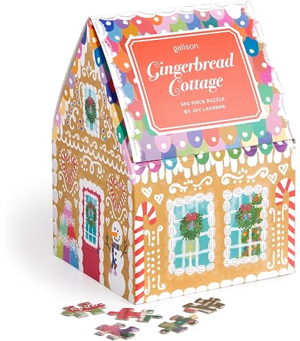 Galison Flower Shop Puzzle 500 Pezzi A Forma Di Casa, Arte Sognante Di Un Negozi0 Di Fiori, Primaverile E Colorato - 3