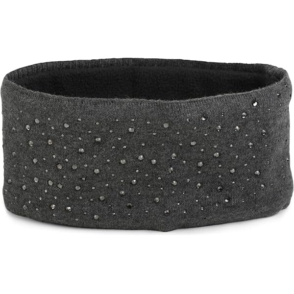 Damen Stirnband Winter - Geflochtenes Häkelstirnband Mit Schleife & Perlen In Leopard Oder Uni