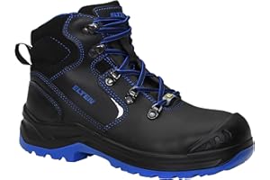 ELTEN (ELTEN) ELTEN Sicherheitsschuhe Lena black-blue Mid ESD S3, Damen, Leder, Stahlkappe, leicht, robust 40, Schwarz-Blau