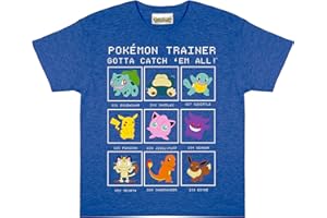 Popgear modne t-shirty Chłopcy Pokemon Trainer chłopięca koszulka Royal Blue Heather (1 w zestawie)