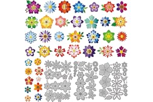 GLOBLELAND Overlay Flowers Cutting Dies for DIY Scrapbooking Metal Leaves Cut Dies for Card Making Embossing Photo Album Craft Decor