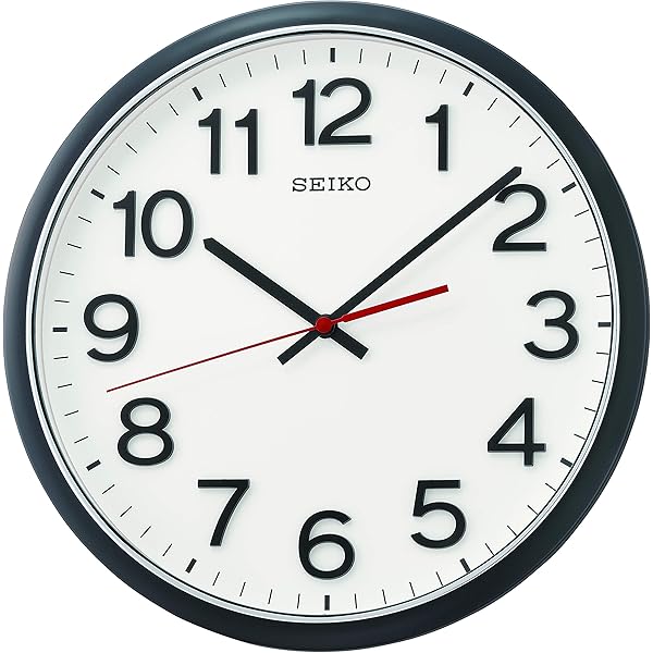 Seiko QXA656W Orologio Da Parete In Plastica Bianca – Moderno, Diametro 21 Cm Con Supporto - 4
