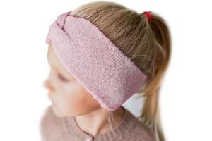 ‎PAPIERDRACHEN Papierdrachen Kinder Haarband aus Strick - rosa – Bequem & Stilvoll mit Knoten – Perfektes Accessoire für Jungen und Mädchen