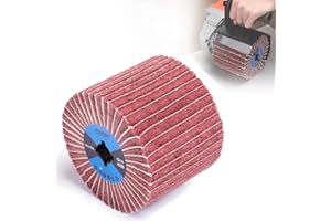 MOGRQAP Schleifwalze Bürste Körnung 320 Schleifhülsen, Schleifrolle Bürste mit Schleifpapier Schleifwalzen für Satiniermaschine Bürstmaschine Holz Metall Oberfläche Polieren