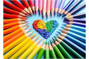 MOJIGE Jigsaw Puzzles for Adults 1000, Puzzles for Adults, Challenging Puzzles, Puzzle Game for The Whole for Women, Gifts for Men, Theme:Colorful Pencils