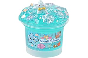 OKAYBEE Shell Blue Clear Slime, melma crunchy per bambini, regalo sottile per feste per ragazze e ragazzi di età compresa tra 8 e 12 anni, giocattolo sensoriale, regalo di Natale e di Hallowmas