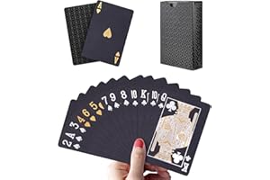 ZISHAN Gold Foil Waterproof Playing Cards, Bright Color and Not Easily Wrinkled Personalized Playing Cards, Game and Party Premium Playing Cards