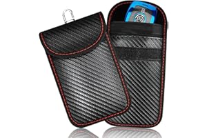 GOODEN ATIM Upgraded Faraday Bag for Key Fob (2 Pack),Premium Faraday Key Fob Protector– Car RFID Signal Blocking, Car Security Protection Pouch, Anti-Theft Pouch, Anti-Hacking Case Blocker-Black.
