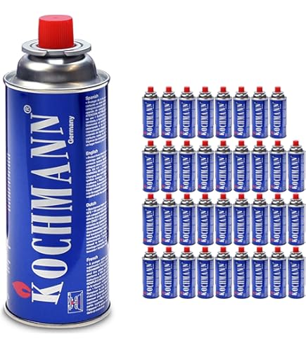 Camplora 8x 227g butaan gaspatronen met MSF-1a klep voor barbecue, campingkoker, gasverwarming, gasfornuis, campinggas, gaspatronen, gaspatronen 227g, butaan gasflessen