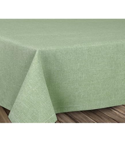 Amp-artshop Tafeldecke Paulina Eckig 130x130 Cm – Dunkelgrün, Fleckabweisend, Bügelfrei, Waschbar Bis 60°C, 100% Polyester, Gastronomiequalität