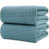 Polyte Bath Sheet XL Microfiber Waffle 430 gsm, Set, 35 x 70 inches