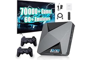 KINMRIS Super Console X2 Pro with 70,000 Video Games 256G Retro Video Game Console 60+ Game Emulators with Two Gamepad Children's Game Box