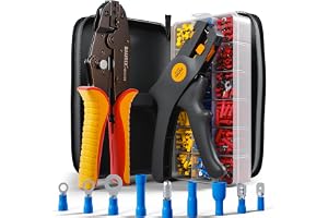 BAURIX® Kabelskotång Set 700 delar + avbitartång – 0,5–6 mm² | Modell HEKTOR + AKURA. Presstång med avbitartång ger gastäta a